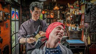 Retro Bavarian Charm Meets Japanese Barber Craftsmanship For A Relaxing Shave & Hairstyling