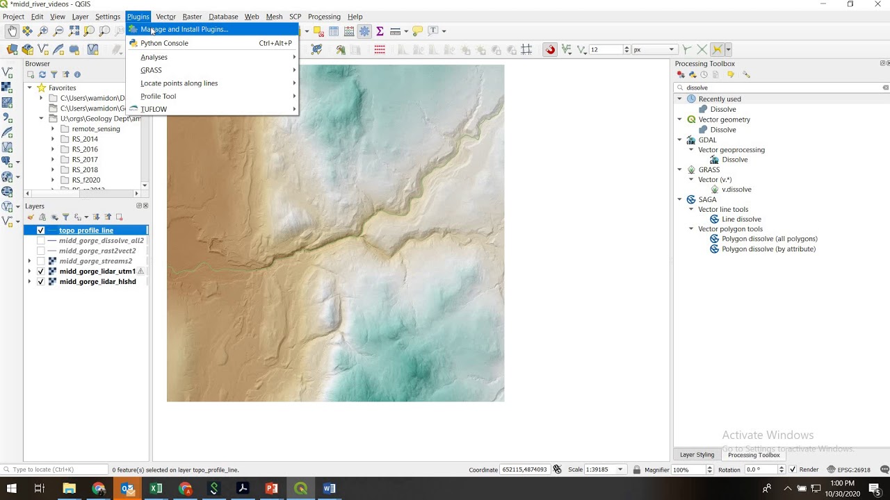 Extracting a Topographic Profile Using Profile Tool in QGIS 3.10 - YouTube
