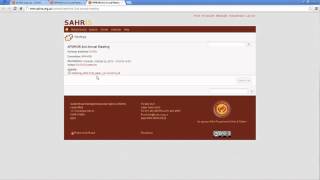 SAHRIS Tutorial 4, The Calendar