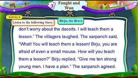English Std-6 Unit-3 Activity 4 Sem-1 Birju the Brave