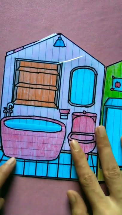 My First Quiet Book Paper Doll House Handmade #shorts #short #shortvideo #paperdolls #quietbook
