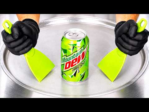 ASMR | Ice Cream Rolls - Mountain Dew Citrus Blast