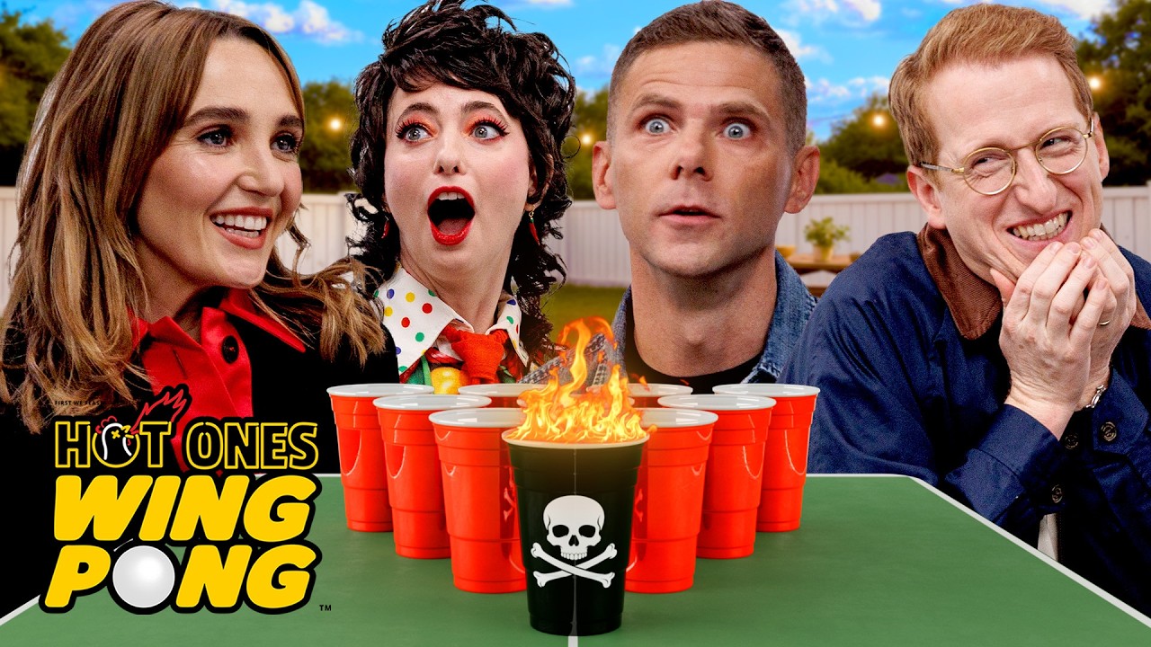 The SNL Cast Plays Hot Ones Wing Pong - Folded Waffle