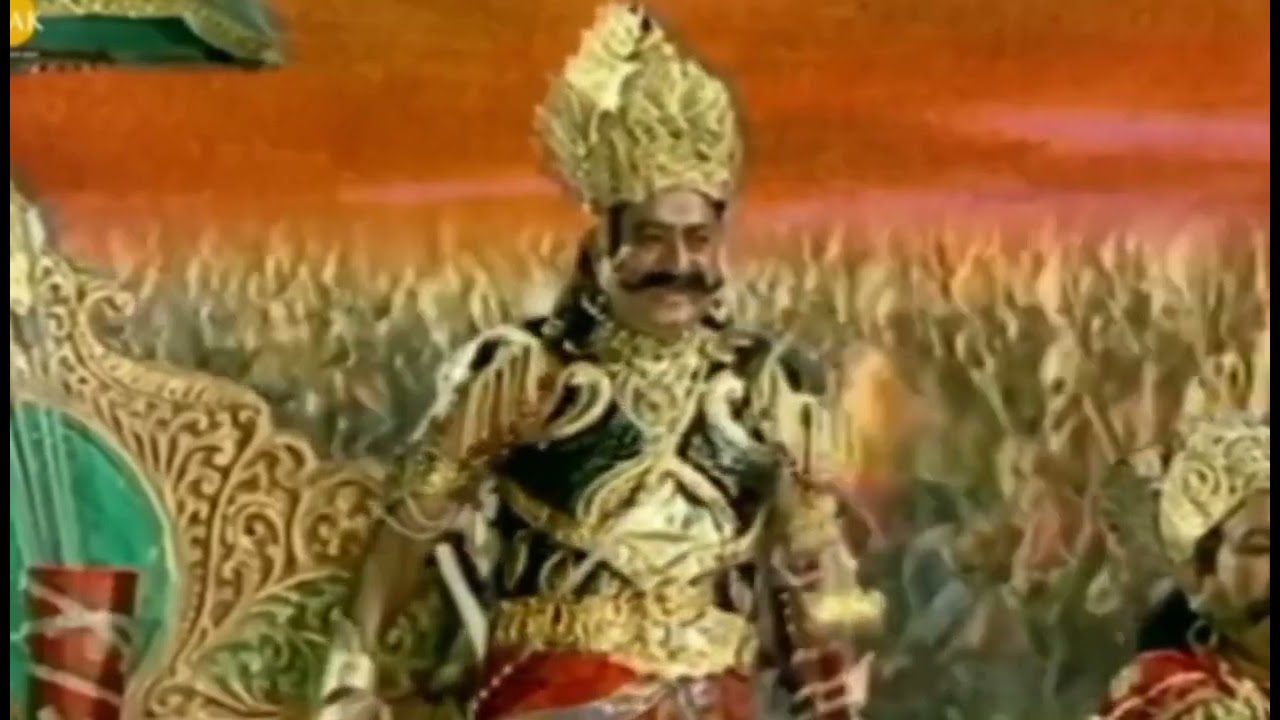 Rawan Laughing then shocked meme template || Ramayana meme template.