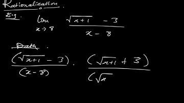 HOW TO EVALUATE A LIMIT USING THE RATIONALIZATION METHOD