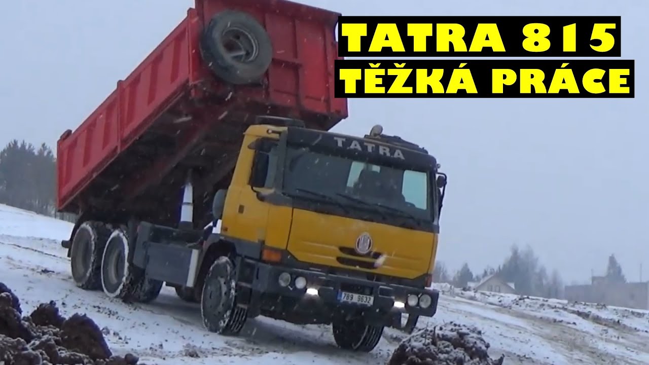 Naložená TATRA 815 a TATRA PHOENIX na blátě, na ledu s PŘEHLEDEM!