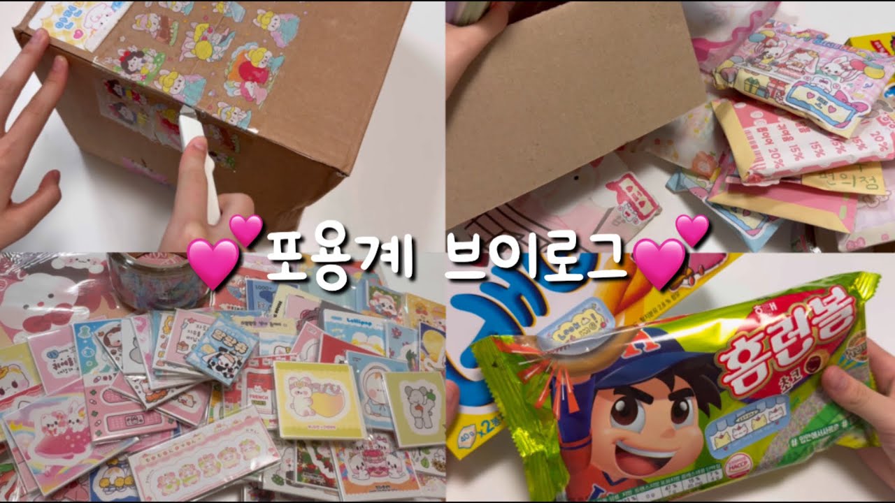 💕포용계 브이로그💕 | 포용계 | 브이로그 | 택배깡 | 언박싱 | 뽀님 | 랜덤박스 | 포용 |