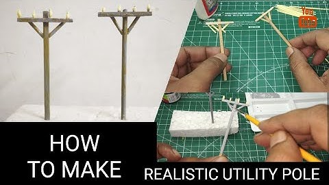 How to make realistic utility pole | ho telephone pole | make a telegraph pole for railroad diorama
