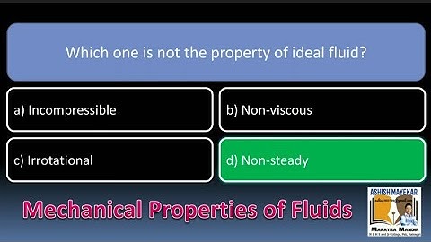 Multiple Choice Questions | 12th Physics New syllabus | Mechanical Properties of Fluids | MHT-CET