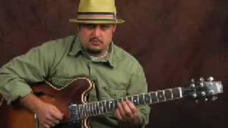 Video thumbnail of "Learn guitar jazz rhythm & how solo w/ Harmonic Minor Scale"