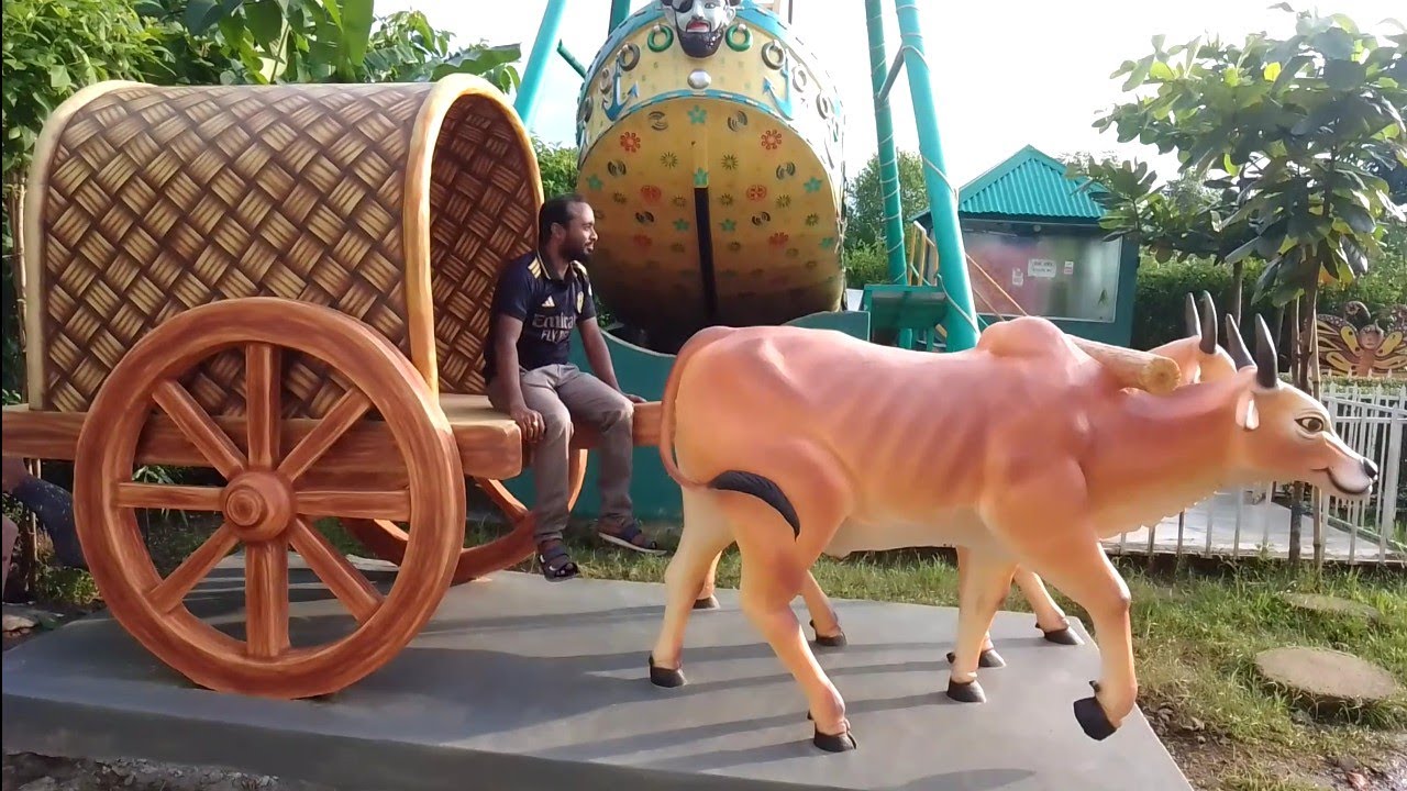 গরুর গাড়ি ভাস্কর্য তৈরি bullock cart sculptor make