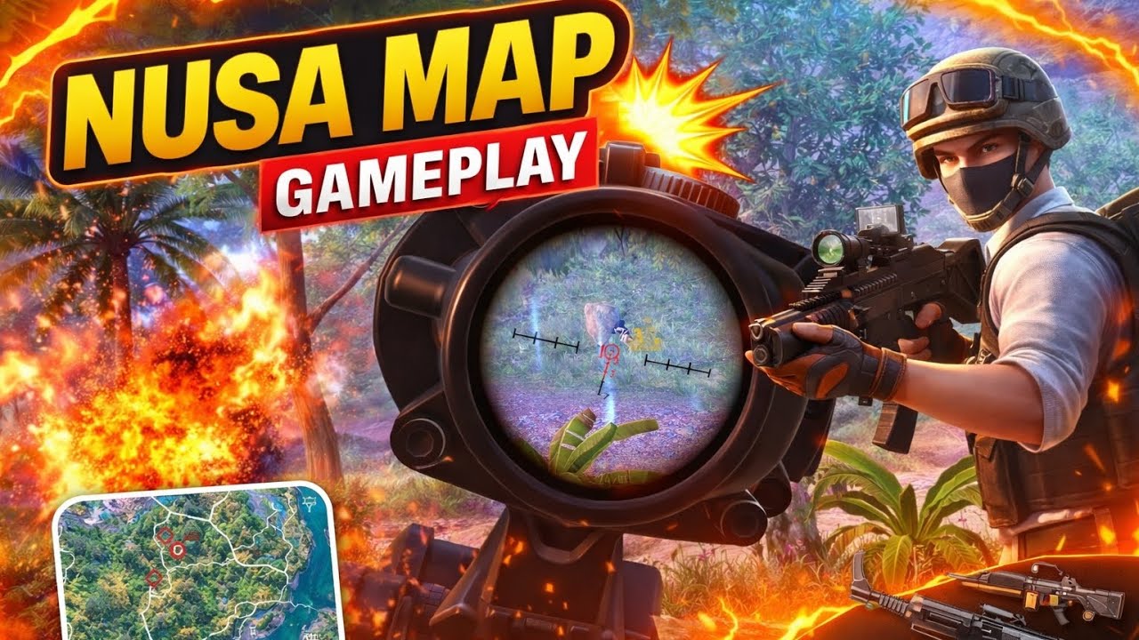 NUSA MAP GAMEPLAY BGMI 💥