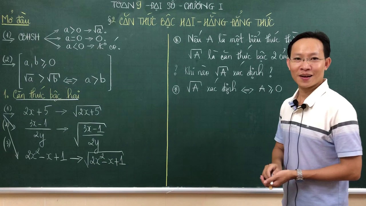 TOÁN LỚP 9 - BÀI 2 - CĂN THỨC BẬC HAI - HẰNG ĐẲNG THỨC - TIẾN SĨ TRẦN HOAN