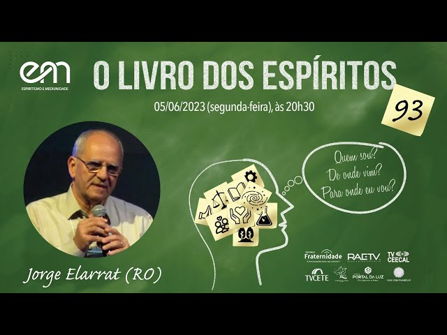 93— O LIVRO DOS ESPÍRITOS — AÇÃO DOS ESPÍRITOS SOBRE OS FENÔMENOS DA NATUREZA | Jorge Elarrat (RO)