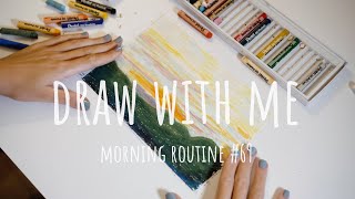 🖍️ DRAW WITH ME #69 || Oil Pastel || Soft Landscape || Autumn Sunset screenshot 5