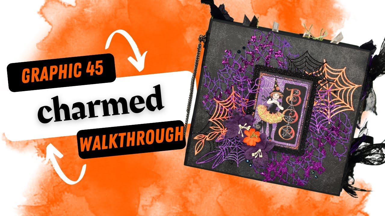 Graphic 45's Charmed Collection | 8x8 Scrapbook Album | Interactive Pages