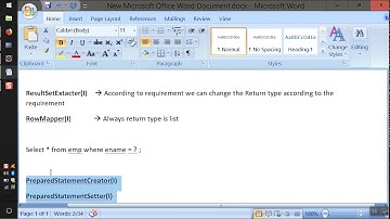 Spring JdbcTemp  47 - query() using- PrepStmtCreator,PrepStmtSetter,ResultSetExtrator,,RowMapper
