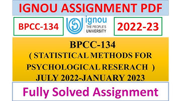 BPCC-134 SOLVED ASSIGNMENT 2022-23 IN  ENGLISH | IGNOU
