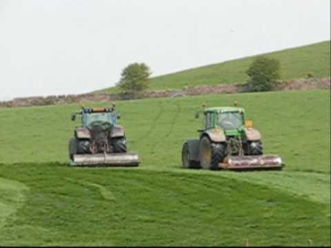 Tractors Rolling for Silage in Galloway.