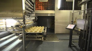 Kornfeil deck oven bread production line, overview no. 2.