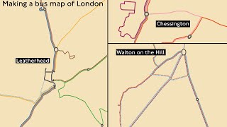 Making a bus map of London (Chessington, Leatherhead, Walton) screenshot 4
