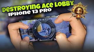 Destroying Ace Dominator Lobby⚡️CLUTCHES⚡️iPhone 13 pro bgmi test 2023⚡️iPhone 13 pro pubg test