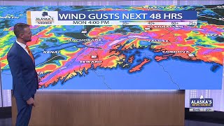 Gusty winds return to Southcentral, with high winds likely for the hillside