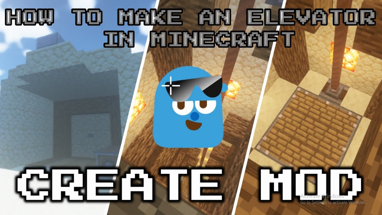 HOW TO MAKE AN ELEVATOR IN MINECRAFT||CREATE MOD||2021 - YouTube