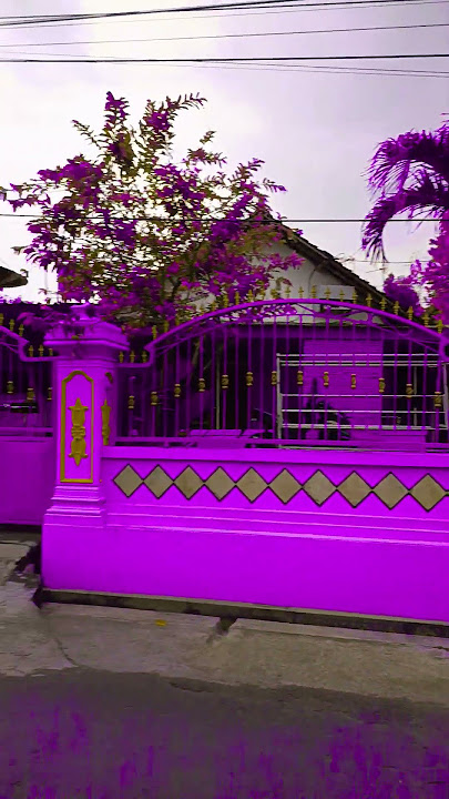 Beautifull Purple House rumah tetangga depan rumah #bts #btsarmy #btsedits