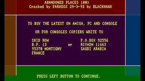 Paradox   Abandoned Places mp4 HYPERSPIN AMIGA INTRO CRACKTRO DEMO COMMODORE NOT MINE VIDEOS