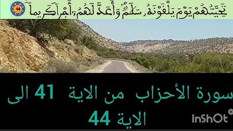 سورة الأحزاب من الاية 41 الى الاية  44  القرآن الكريم