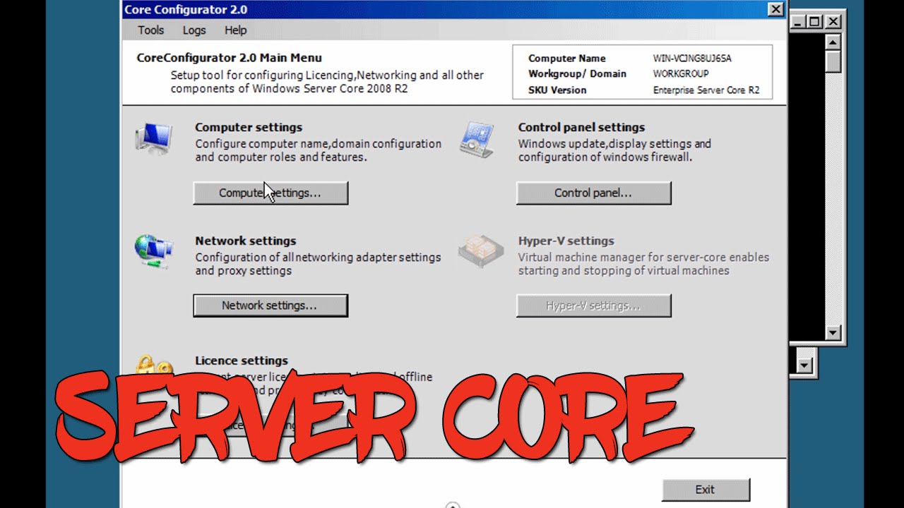 Server Core Server 2008 r2. Фото конфигуратор сервера. Ядро сервера. Windows Core. Core configuration