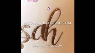 PAKU Calligraphy Stamp ELEGANT & Gold dust