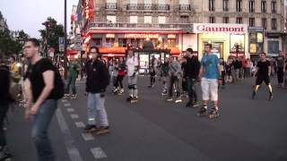 Friday Night Rollerbladers in Paris, France