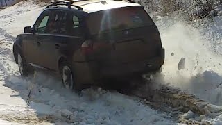 BMW x3 E83 snow test
