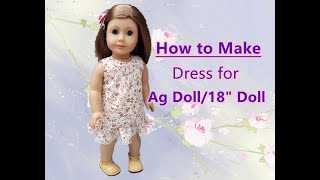 How to sew a Dress for 18 inch doll - American Girl Doll