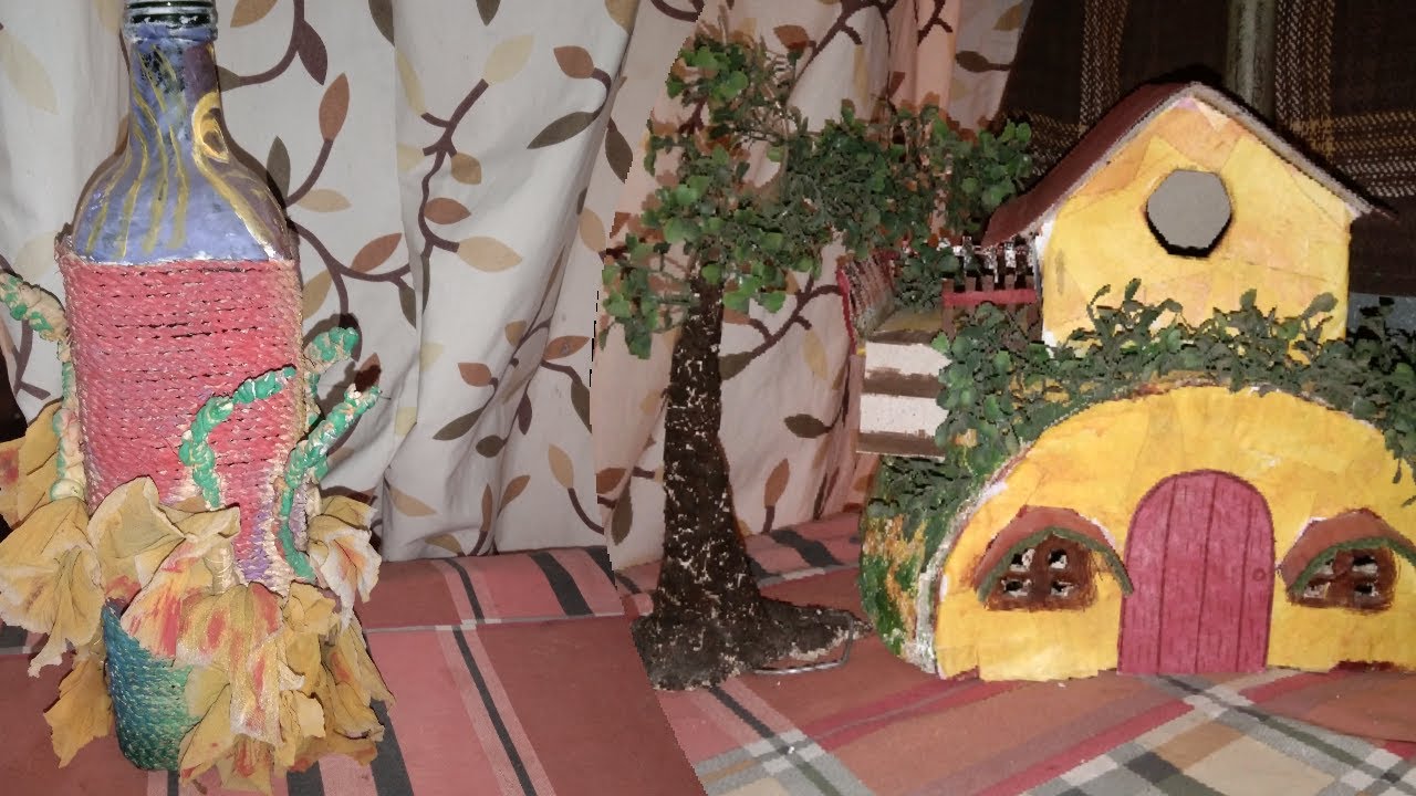 Home decoration from waste material YouTube