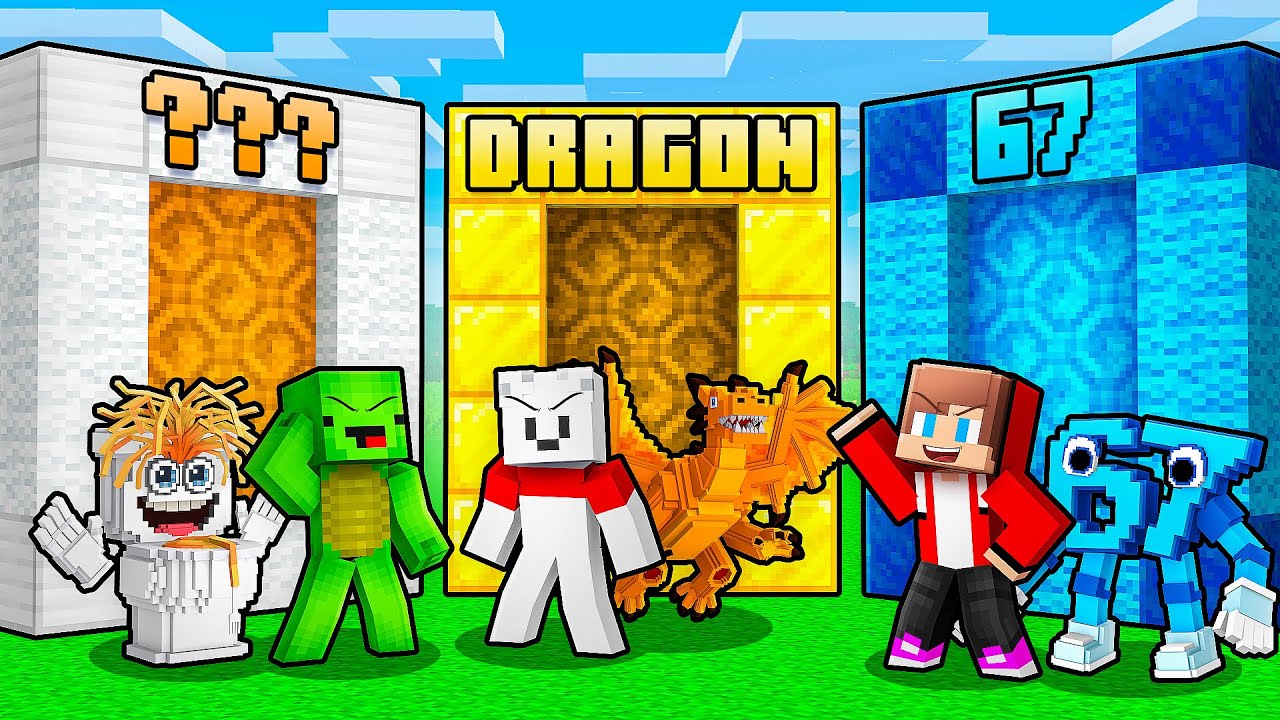 JJ vs Mikey vs Carrie: ITALIAN BRAINROT PORTAL BATTLE in Minecraft - Maizen