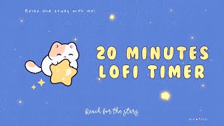 20 minutes  Relax & study with me Lofi | Space kitty #timer #20minute  #20minutemeditation #lofi