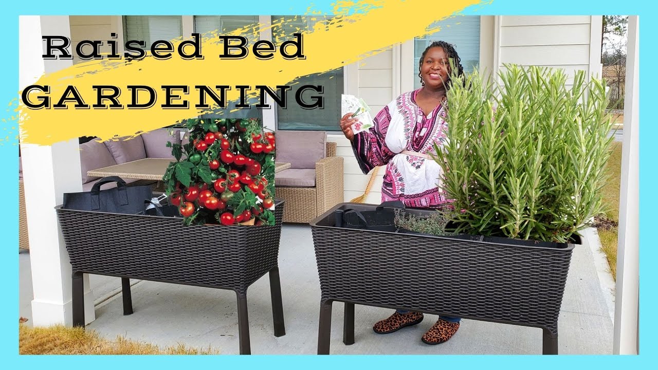 Keter Raised Garden Bed Planter Flower Vegetable Elevated Indoor Outdoor Brown 