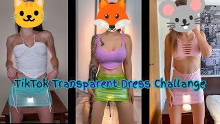 tiktok transparent dress challange | see through dress trend