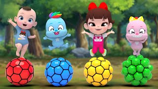 Color Squishy & Sing a Song! | Learn Color Are You Sleeping Nursery Rhymes | Baby & Kids Songs
