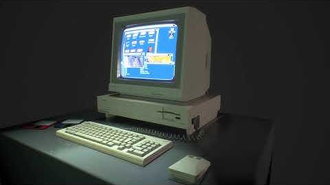 3D Commodore Amiga 1000 screen animated