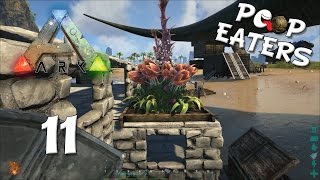 Let's Play Ark Survival Evolved Episode 11: Small Tour and The Boat Fort - Poop Eaters Server