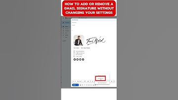 How to add or remove a Gmail signature without changing your settings #shorts