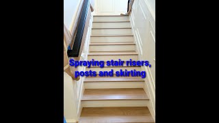 How to Spray Stair Risers, Posts and Skirt by Paint Boss 4,874 views 2 years ago 9 minutes, 5 seconds