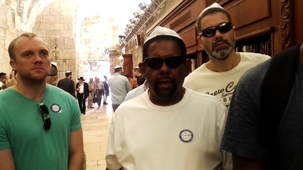 Entrance to men only. The Western Wall (Wailing Wall), Jerusalem, Israel