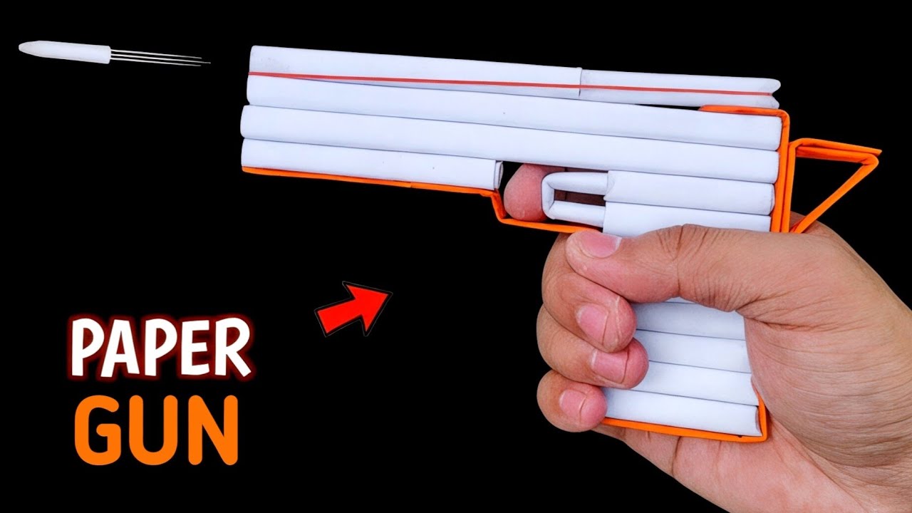 Papper Bullts Paper Gun That Shoots Paper Bullets | How to Make a Paper Gun - YouTube