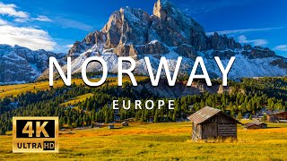 FLYING OVER NORWAY (4K UHD) - Расслабляющая фортепианная музыка с потрясающе красивым видео природы
