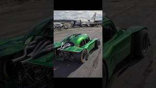 «Безумный дрэг-монстр Volkswagen Beetle ярко-зеленого цвета» #dragrace #beetle #classiccars